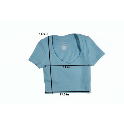 Teen Girls Crop Top ZJCT Teen Girls Baby Blue Crop Top Size Small