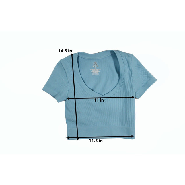 Teen Girls Crop Top ZJCT Teen Girls Baby Blue Crop Top Size Small