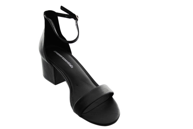 Women Sandals Amazon Essentials Women Heeled Sandals Size 9.5 Black