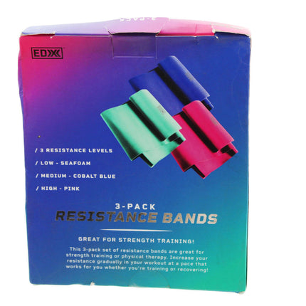 Resistance Bands for Fitness or Physical Therapy, Set of 3-12 Inches