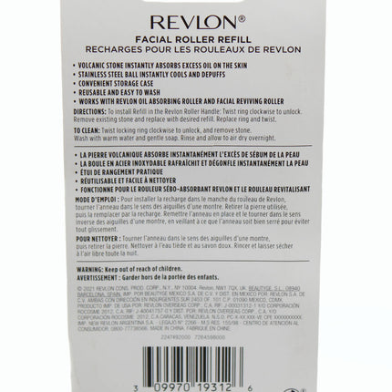 Revlon Volcanic Oil Absorbing Cooling Facial Roller Refill Pack Stone