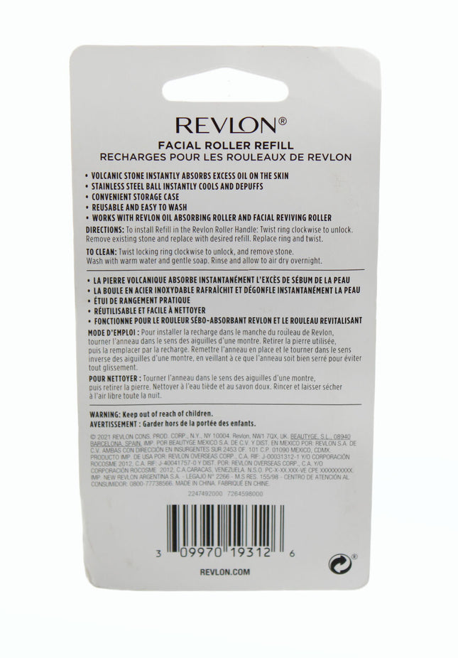Revlon Volcanic Oil Absorbing Cooling Facial Roller Refill Pack Stone
