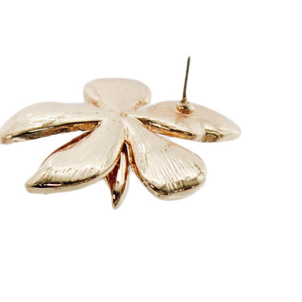Women Earrings INC International Concept Women Yellow Gold Plated Petal Earring