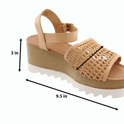 Women Sandals Platform Heels Sandals Size 8 Brown