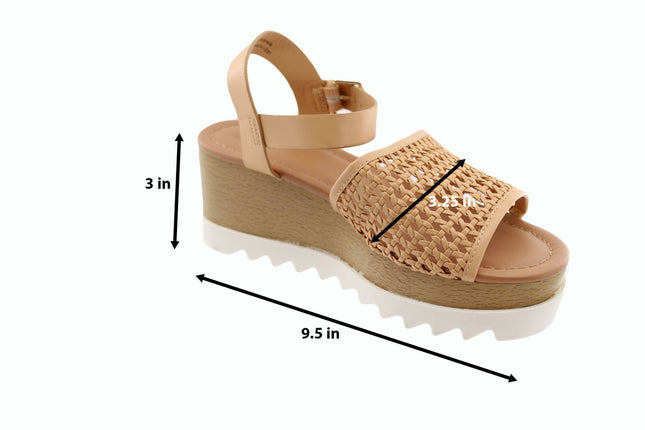 Women Sandals Platform Heels Sandals Size 8 Brown