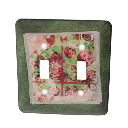 Light Swirch Cover 3d Rose Floral Frenzy Toggle Switch Multi-Color 5 in x 5in