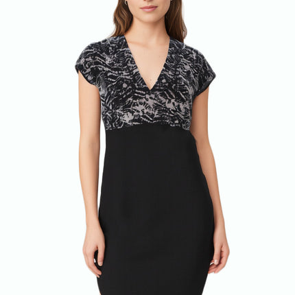 Mixxology Junior Halter Back Dress Size M Black/White