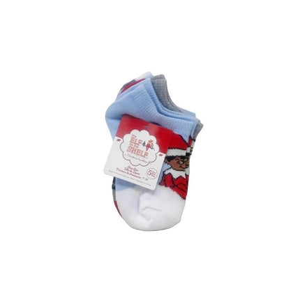5 Pack Elf On The Shelf Snow Days No Show Socks Size 4-6  Shoe Size 7-10 2 Count