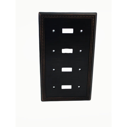 Amerelle Modern Decorative Wall Plate, 4 Toggle Switc Cover