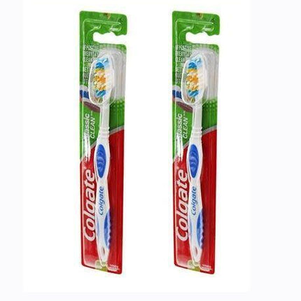 Toothbrush Colgate Classic Full Head Toothbrush Medium Bristles Blue 2 Pk