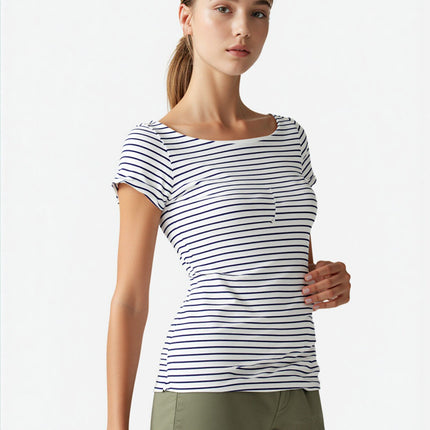 Women Top Wortington Women Stripe Ultra Smoothing Top Size S Black/White