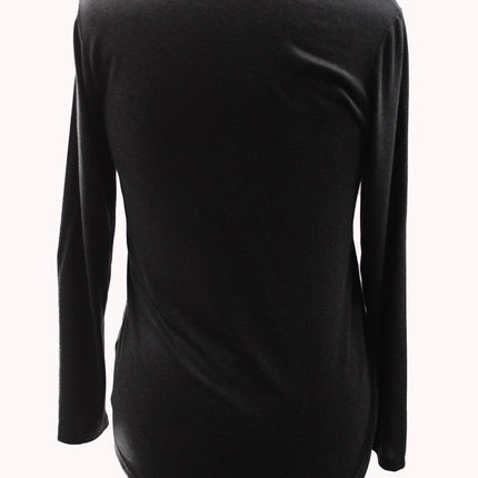 New Directions Intimate Women Long Sleeve Pajama Top Size M Black