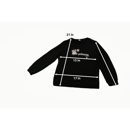 Big Girls Sweatshirt Unbranded Big Girls Cotton Black Crewneck Sweatshirt 160 XL
