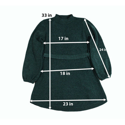 Womens Dress Unbranded Long Sleeve Knit Sweater Dress Emerald Green Size L