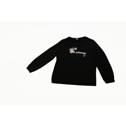 Big Girls Sweatshirt Unbranded Big Girls Cotton Black Crewneck Sweatshirt 160 XL