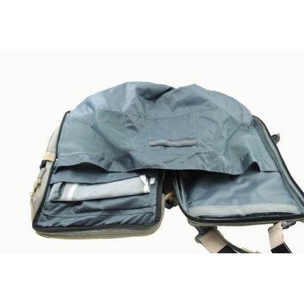 Woomada Gray Diaper Bag Backpack with Fold Out Changing Station and Pacifier Pod