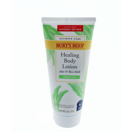 Burts Bees Healing Body Lotion Aloe Rice Milk Sensitive Skin 6 oz New
