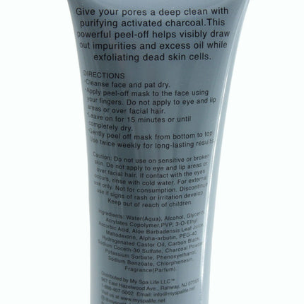 Face Mask SpaLife Peel-Off Charcoal Mask 3.38 fl oz