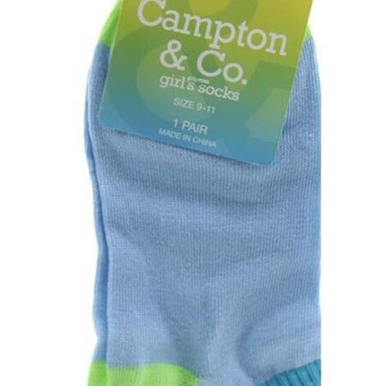 Big Girls Socks Campton & Co Big Girl Socks Size 9-11  Blue