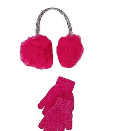 Little Girls Ear Muffs Set -Little Girls Ear Muffs and Mittens Set One SIze