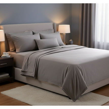 Danjlor Linens Platinum Collection Queen 6 Piece Sheet Set Gray 100% Polyester