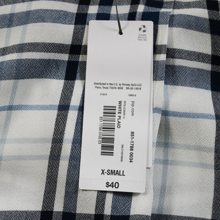 Women Top Liz Claiborne Women Plaid V Neck Top Size XS Plaid