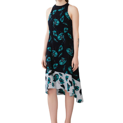 Women Dress Alfani Asymmetrical Sheath Floral Print Dress  Size 8 Multicolor
