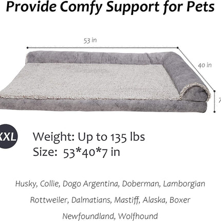 QUVITA Luxury Large Dog Bed with Removable Pillow and Memory Foam  X Large Off