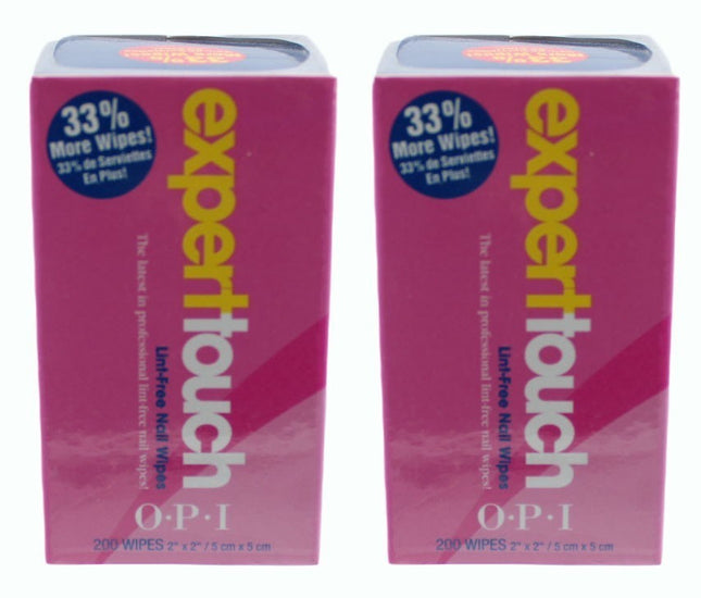 Nail Wipes Opi 2 Pack Expert Touch Lint Free Nail Wipes 200 Each