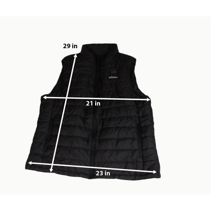 Plidinna Mens Heated Vest Black Quilted Puffer Lightweight Electric Warmth New