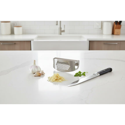 Stainless Steel Garlic Press Rocker Manual Mincer Ginger Crusher