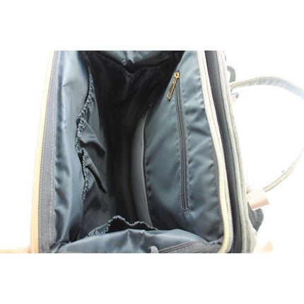 Woomada Gray Diaper Bag Backpack with Fold Out Changing Station and Pacifier Pod