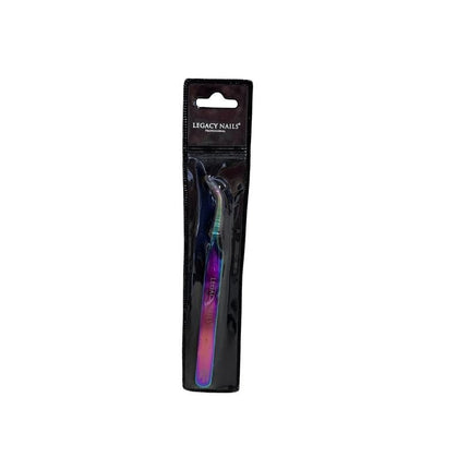 Eyebrow Tweezer Legacy Nails 2 Pack Professional Multicolor Curved Tweezer