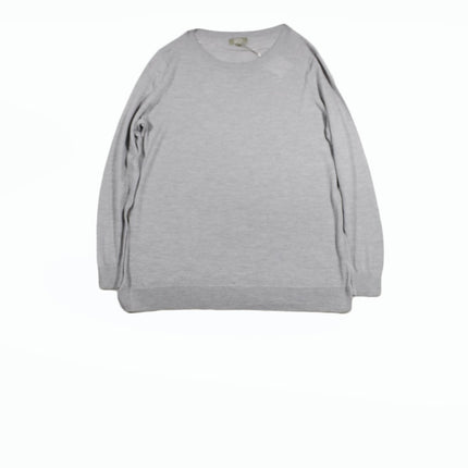 Women Sweater Charter Club Women Merino Wool Long Sleeve Gray Sweater Size XL