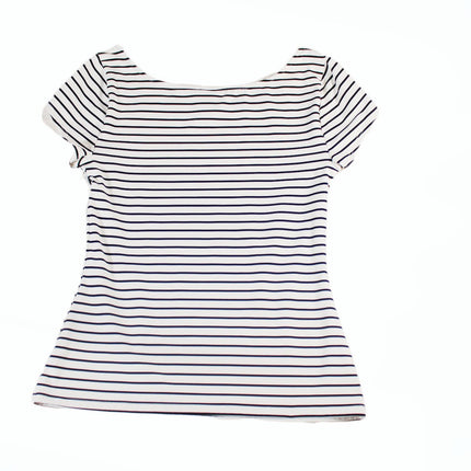 Women Top Wortington Women Stripe Ultra Smoothing Top Size S Black/White