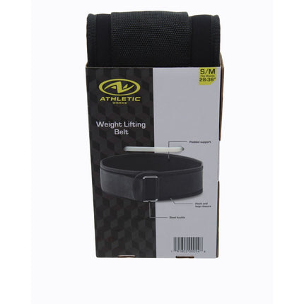 Weight Lifting Belt S/M Black Durable Nylon Back Support