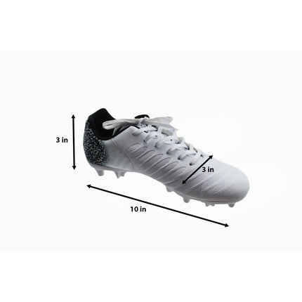 FEETHING Mens Soccer Cleats White Turf Training Shoes 1580201A Size 9