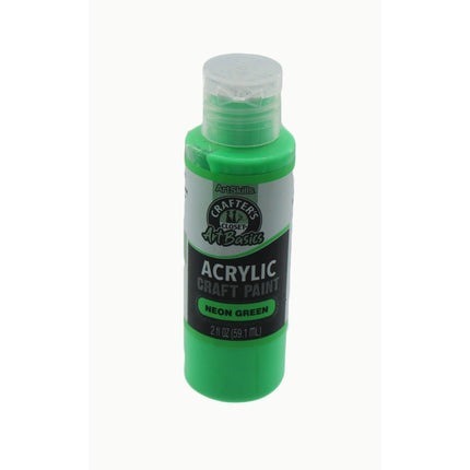 3 pcs ArtSkills Crafters Closet Neon Green Acrylic Craft Paint 2oz PA-8794