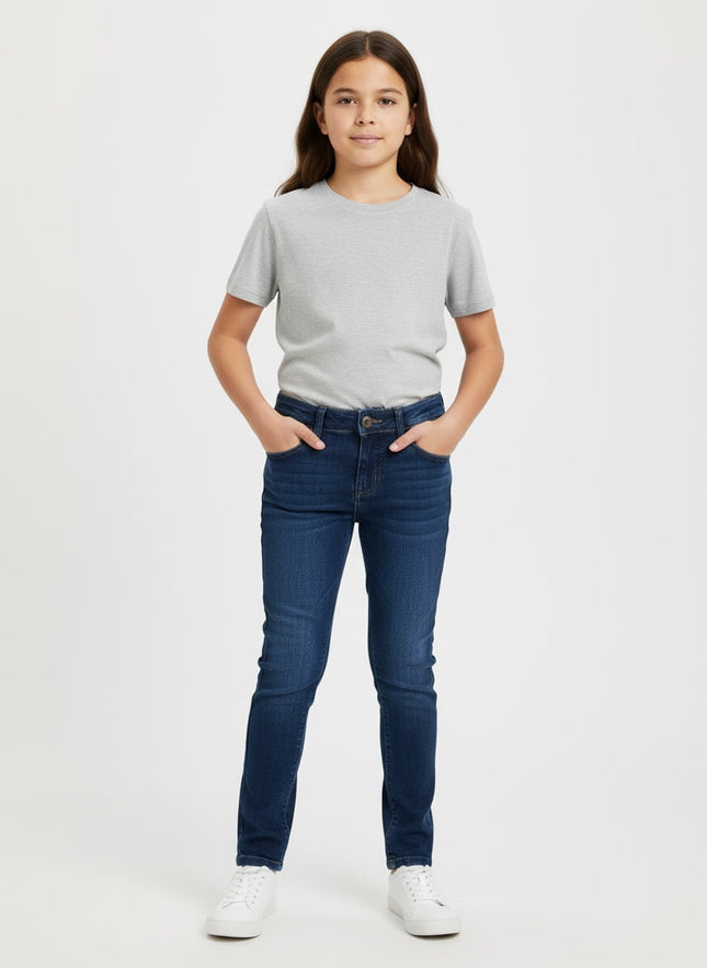 Pre-Owned Big Girls Slim Fit Jeans SIze 10 Blue