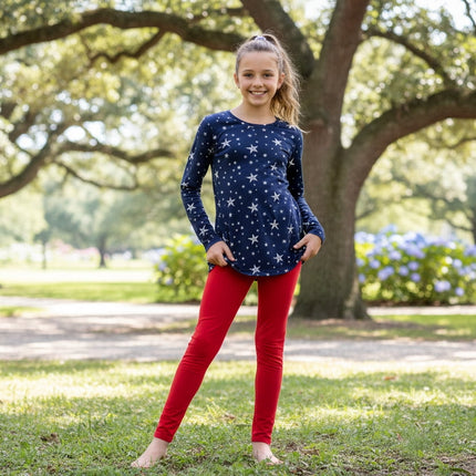 Pre-Owned The Popular Store Slim Fit Red Leggings Girls' Size XXL