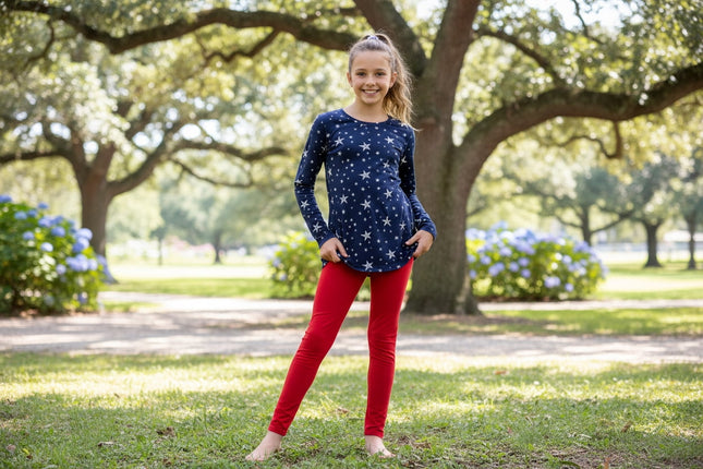 Pre-Owned The Popular Store Slim Fit Red Leggings Girls' Size XXL