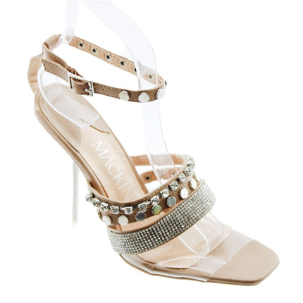 Mackin J Women's Open Toe Rhinestone Embossed Sandals Size 7 Multi