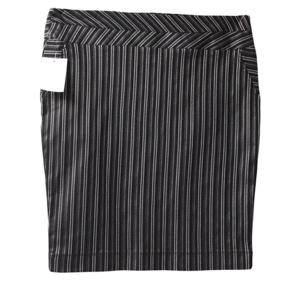Mixxed 26 Missy Black Striped Straight Pencil Fitted Skirt Knee Length Sz L