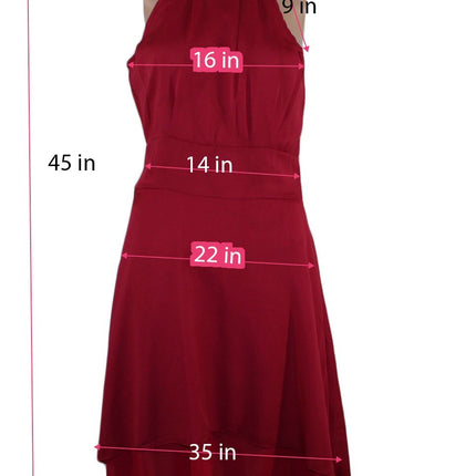 Women Dress Unbranded Women Sleeveless Hi-Low Red Dress Size M