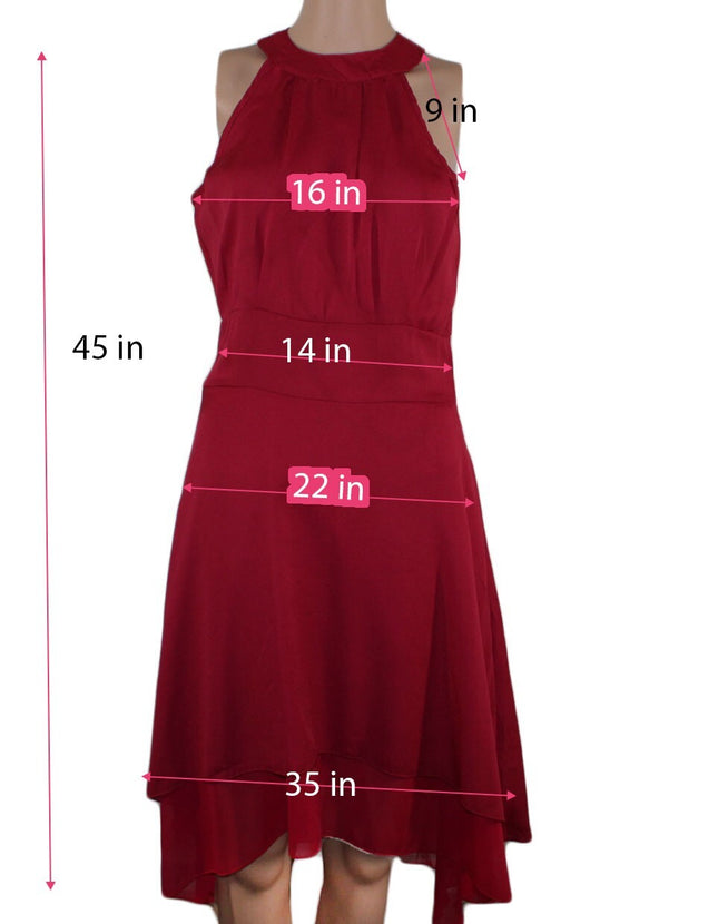 Women Dress Unbranded Women Sleeveless Hi-Low Red Dress Size M
