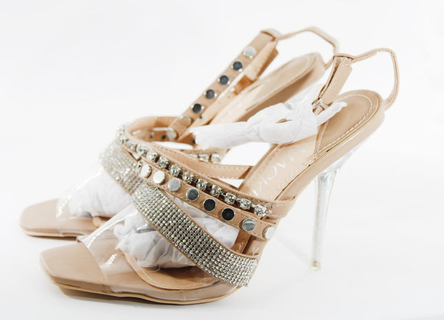 Mackin J Women's Open Toe Rhinestone Embossed Sandals Size 7 Multi