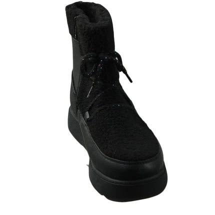 Big Girls Boots Girls Arya Zipper Winter Shearling Style Boots Size 4 Black