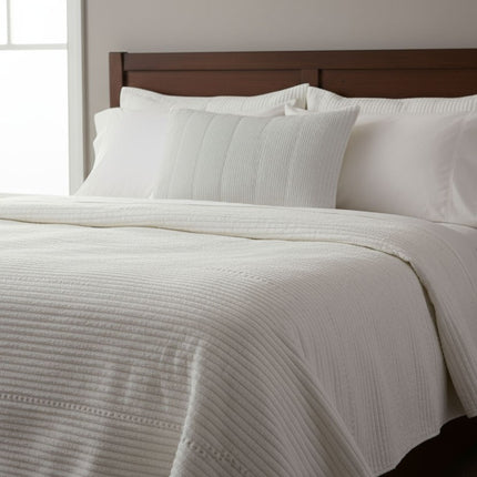 Pillow Sham Mainstays White Corduroy Sham King Size