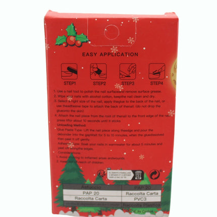 False Nails Unbranded Women Christmas Theme False Nails 24pcs