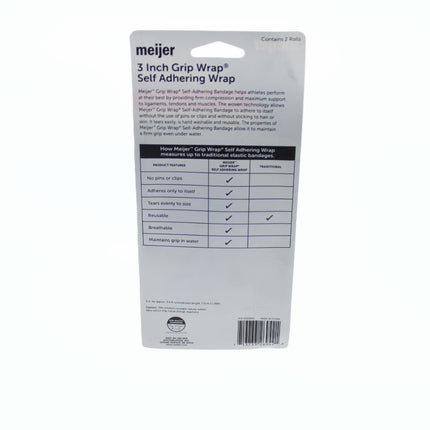 Meijer 3 in Grip Wrap Self Adhering Wrap 2 Pack